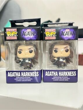 Marvel Agatha Harkness Pocket Pop! Keychain - Purple Box (Set of 2)